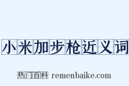 小米加步枪近义词是什么意思的图片